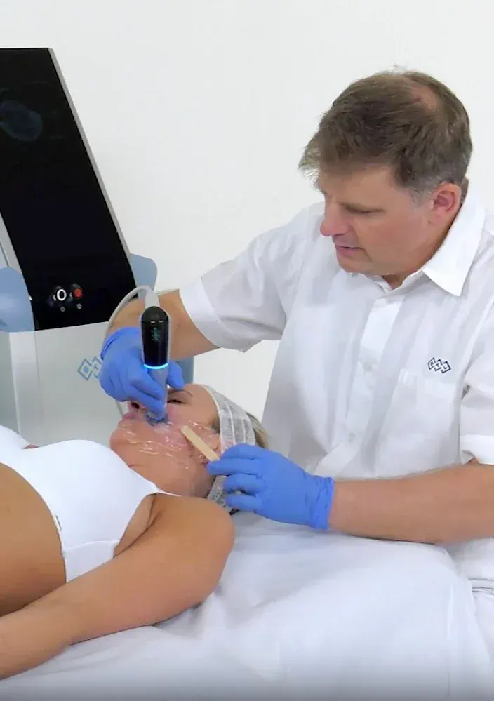 Portrait of a confident Exion microneedling candidate