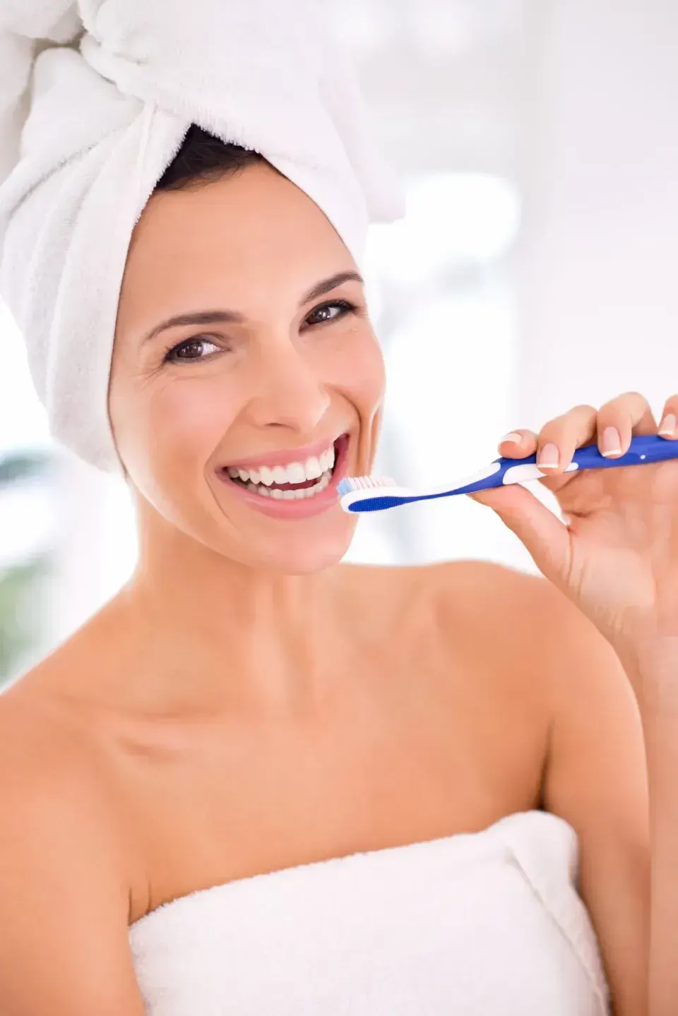 Confident patient ready for a routine dental cleaning